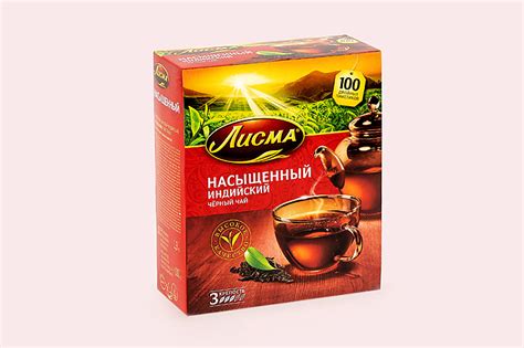 Чай черный «Лисма» Насыщенный, 100 пакетиков, 180 г – купить по ...