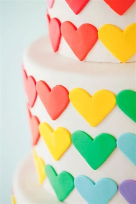 Rainbow heart cake Cupcake Cakes, Cupcakes, Heart Cake, Rainbow Heart, Love Heart, Rainbow ...