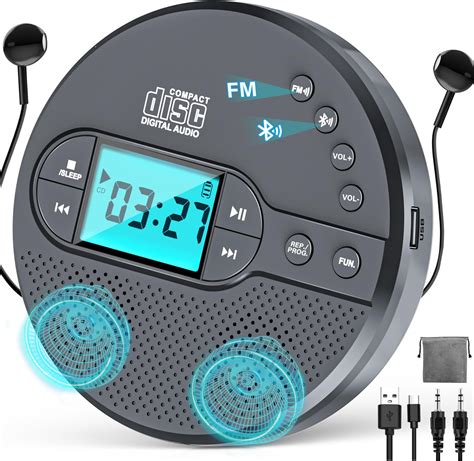 walkman cd player  bluetooth mah rechargeable discman cd