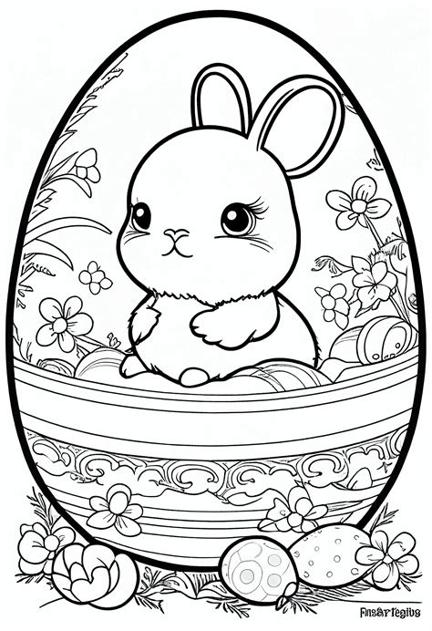 Hop Into Cute Easy Easter Bunny Coloring Pages For Kids