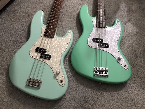 Fender Surf Green Or Warmoth Surf Green Which Do You Prefer Rmarkhoppusbassguitars