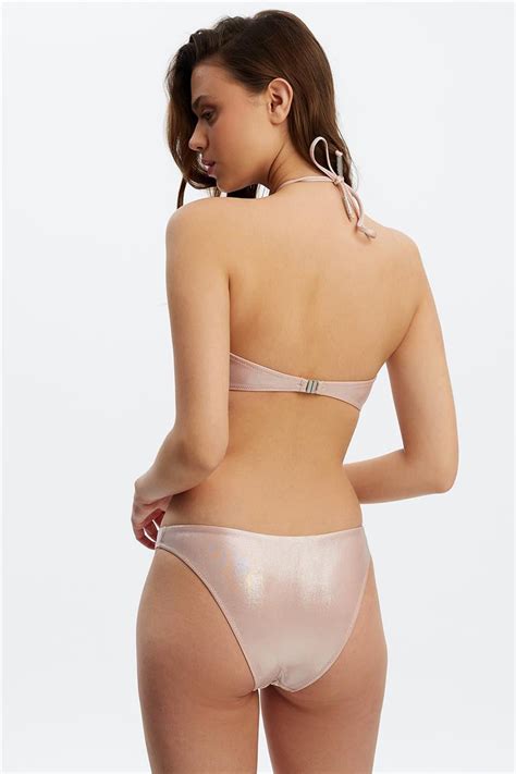 Pudra Renkli Straplez Bikini Takımı