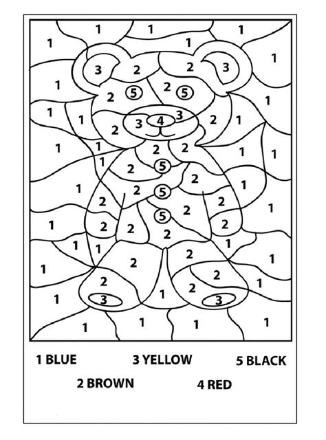 Free Color By Number Worksheets Easy And Hard 101 Activity