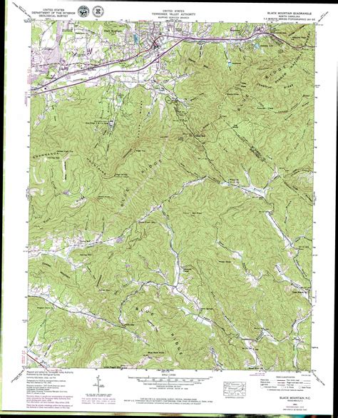 Black Mountain Topographic Map 124000 Scale North Carolina