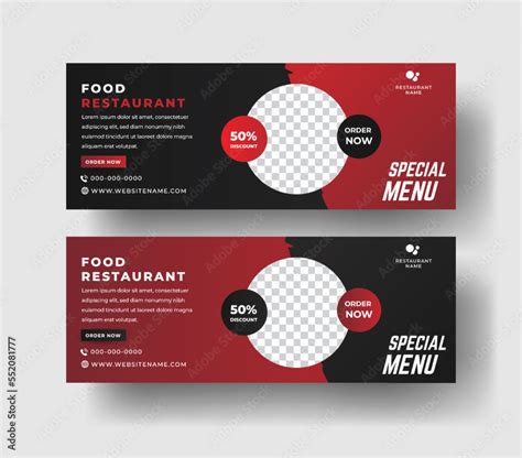 modern elegant food web banner template. vector EPS Template Stock ...