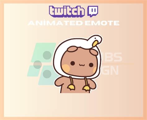 Animated Twitch Emote Wiggle Emote Duck Hat Emote Cute Bear Emote