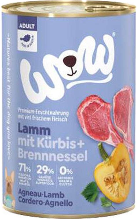 Wow Adult Hondenvoer Blik Lam 6 X 800 G Bol