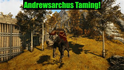 Taming An Andrewsarchus Fjordur E4 Ark YouTube