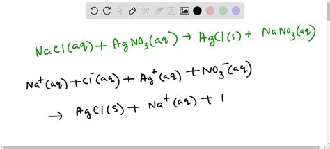 Solved Consider The Equation Naclaq Agno3aq â† Agcls Nano3