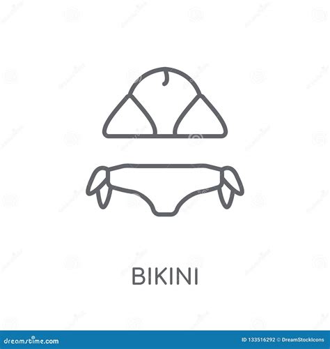 Icono Linear Del Bikini Concepto Moderno Del Logotipo Del Bikini Del Esquema En Blanco