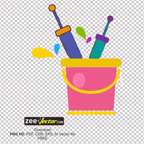 Holi Pichkari PNG - Vector Design - Cdr, Ai, EPS, PNG, SVG