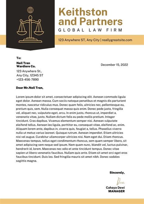 Attorney Letterhead