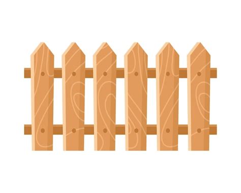 Premium Vector | Wooden fence garden