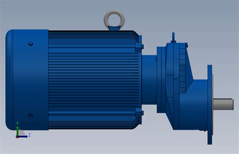 Rxf87法兰轴伸式安装斜齿轮减速机rx87 Y185 4p 180m M1 0° Φ300solidworks 2018模型图纸下载