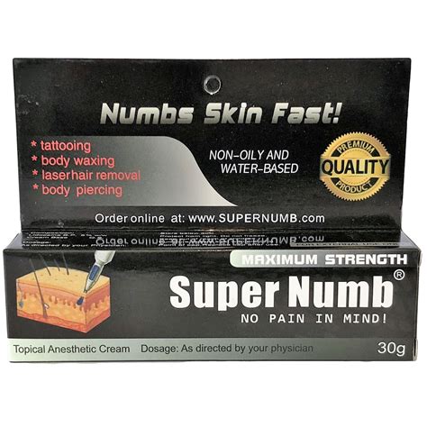 30g Tube Skin Numbing Cream Super Numb Tattoo Body Piercings Waxing