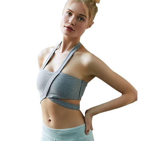 Woman Sexy Yoga Bras Ladys Running Gym Workout Push Up Padded Yoga