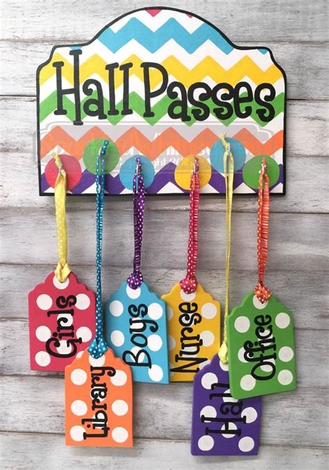 Hall Passes Sign For Classroom Classroom Decor Teacher T