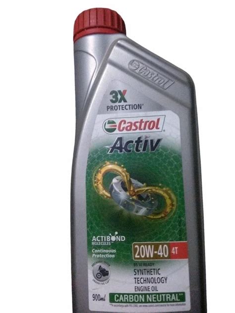 Castrol Activ 20w 40 4t Engine Oil Unit Pack Size Bottle Of 900 ML At