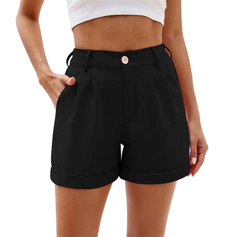 Olyvenn Get It Today Womens High Waist Shorts Summer Solid Color