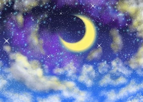 Galaxy Sky Moonlight Digital Art Background, Digitalart, Sky, Galaxy Background Image for Free ...