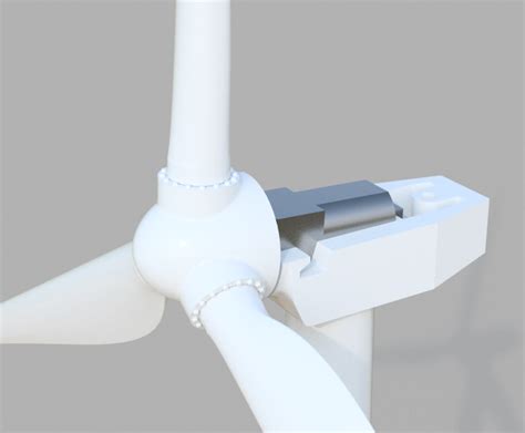 Stl File Wind Turbine Model 520mm Height Hottn Scale Motorized 🌬️