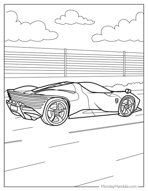 20 Ferrari Coloring Pages (Free PDF Printables)