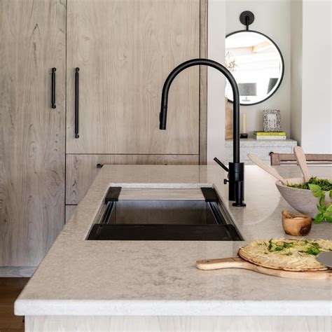 Custom Pull Out Cutting Board Next To Stove Transitional Kitchen