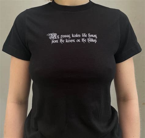 My Pussy Tastes Like Honey From The Tavern Baby Tee Dark Colours Colours Available