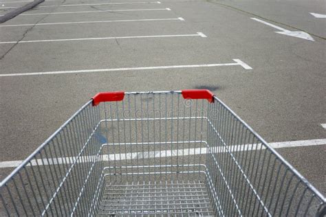 Supermarket Parking Trolley Metal Shopping Cart Stock Photo Image Of