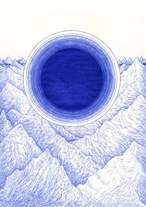 Blue Sun X Cm Ink On Paper Kevin Lucbert Kevin