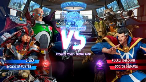 Sigma And Monster Hunter Vs Rocket Raccoon And Doctor Strange Marvel