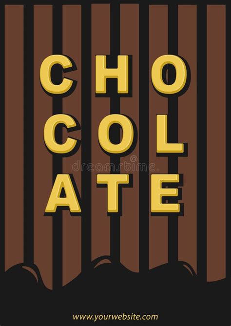 Promoción De Afiche De Chocolate Con Efecto De Texto De Tipografía De