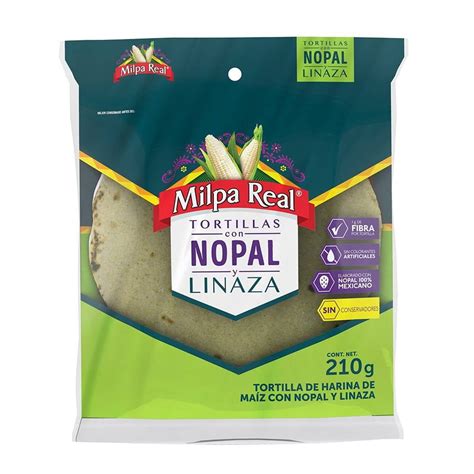 Tortillas Milpa Real Con Nopal Y Linaza 210 G Walmart