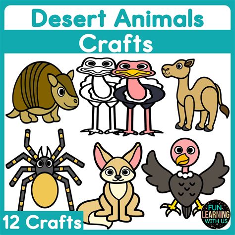 Desert Animals Cut & Paste Fine Motor Skill Craft for Preschool ...