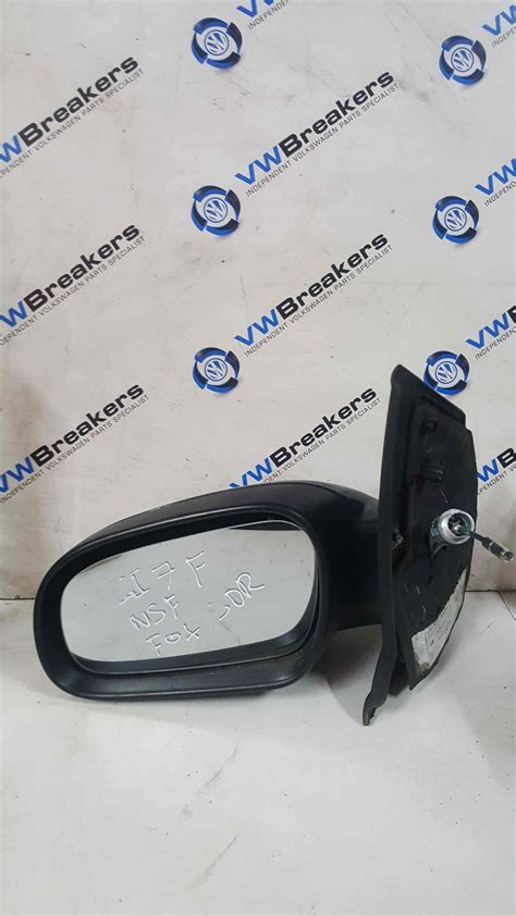 Volkswagen Fox 2005 2011 Ns Near Side Front Wing Mirror Li7f Dark Grey