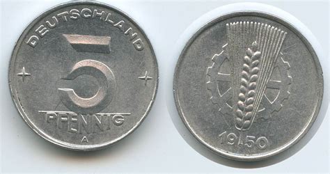 Deutsche Demokratische Republik 5 Pfennig 1950 A Berlin G12780 German