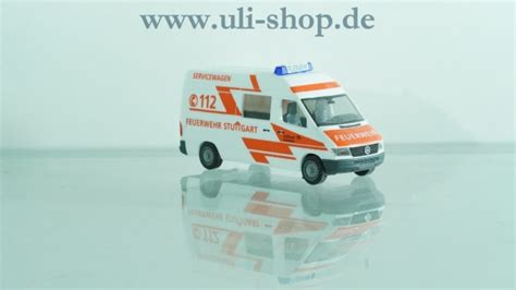 Herpa H0 Modellauto Feuerwehr Servicewagen Mercedes Benz T1N