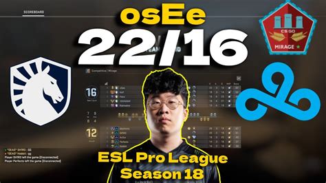 Csgo Pov Liquid Osee Vs Cloud Mirage Esl Pro League Season