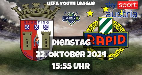 Sporting Club De Braga Rapid Wien Fu Ball Uefa Youth League Live Am