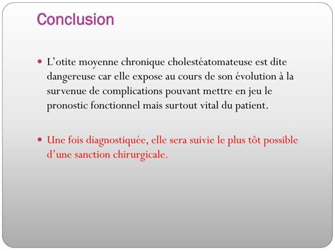 Ppt Lotite Moyenne Chronique Cholestéatomateuse Powerpoint