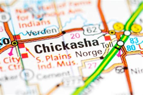 Chickasha. Oklahoma. USA on a map Stock Photo by ©aliceinwonderland2020 ...