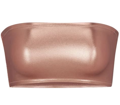 Skims Metallic Swim Bandeau Bikini Top