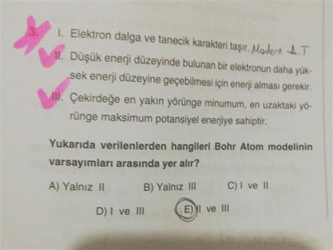 1. Elektron dalga ve tanecik karakteri taşır. Modern T 11. Düşük enerji ...