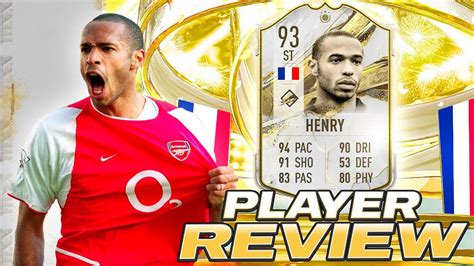 👀93 Prime Icon Thierry Henry Sbc Player Review Fifa 23 Ultimate Team