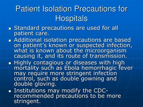 Ppt Infection Control And Isolation Precautions Powerpoint Presentation Id 3933412