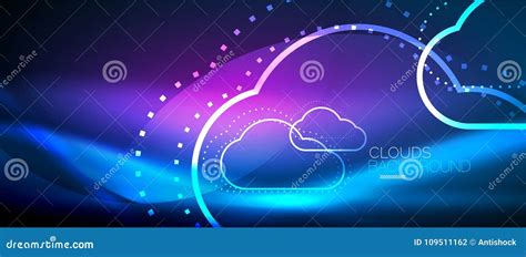 Vector Cloud Computing Storage Concept Stock Vector Illustration Of