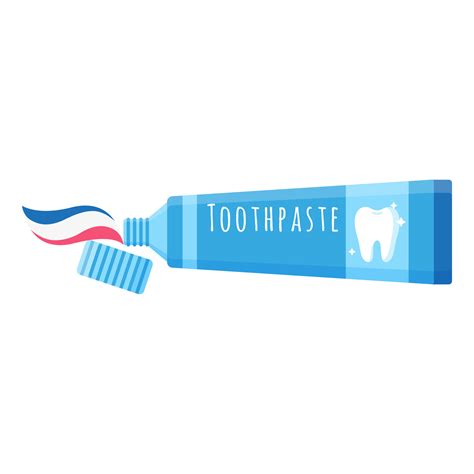 Vector Cartoon Squeezed Toothpaste For Oral Care Vector Art At