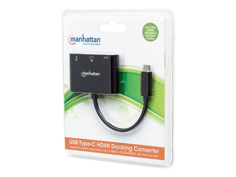 Manhattan Usb C Dock Hub Ports X Hdmi Usb A And Usb C Gbps