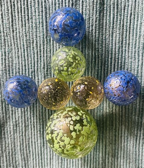 Vintage Marbles Star Dust Confetti Speckled Lot Of 7 Ebay