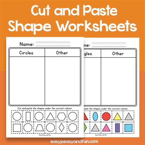 Cut And Paste Shapes Worksheets Easy Peasy And Fun Membership